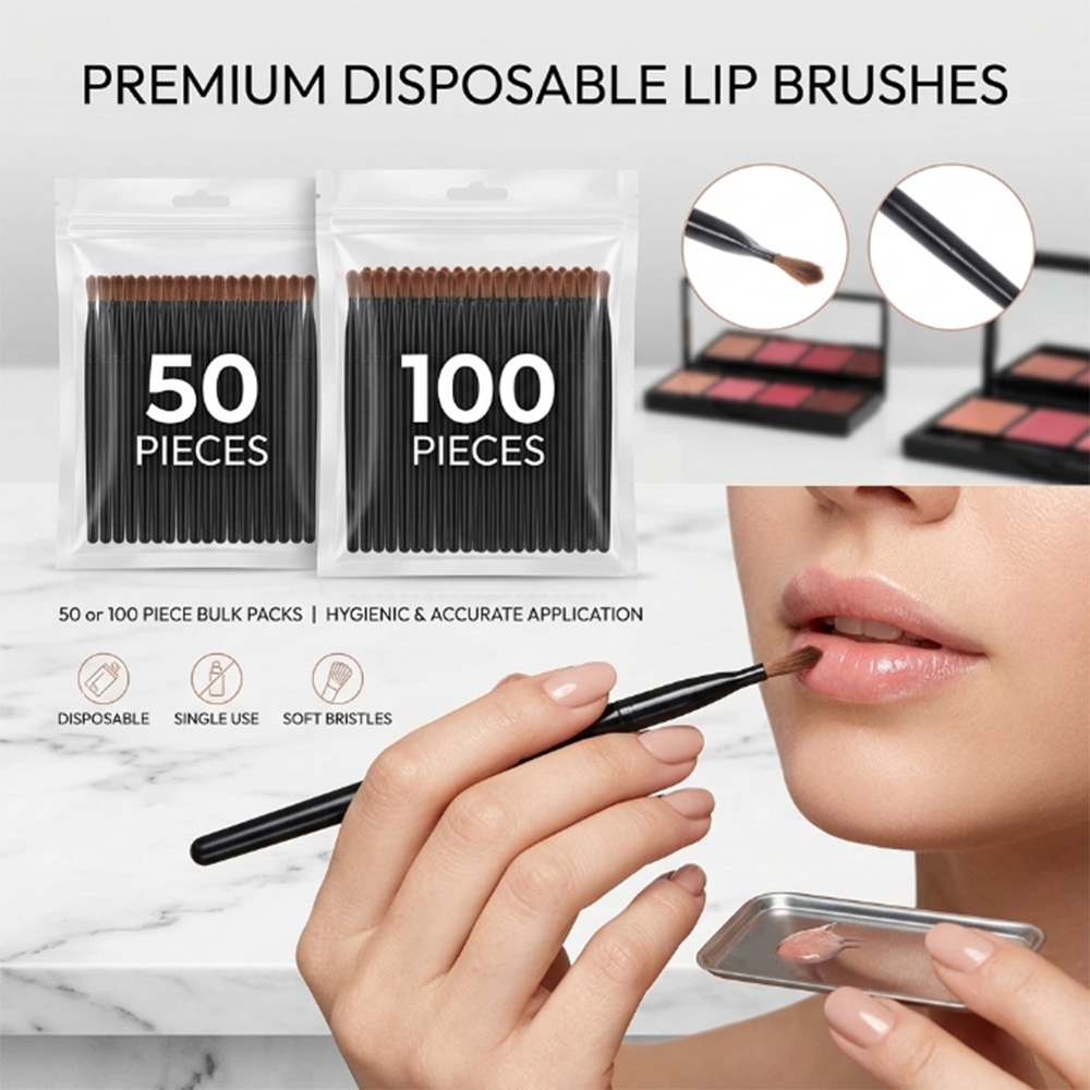 Beauty Makeup Kit - Juego de pinceles desechables para labios,