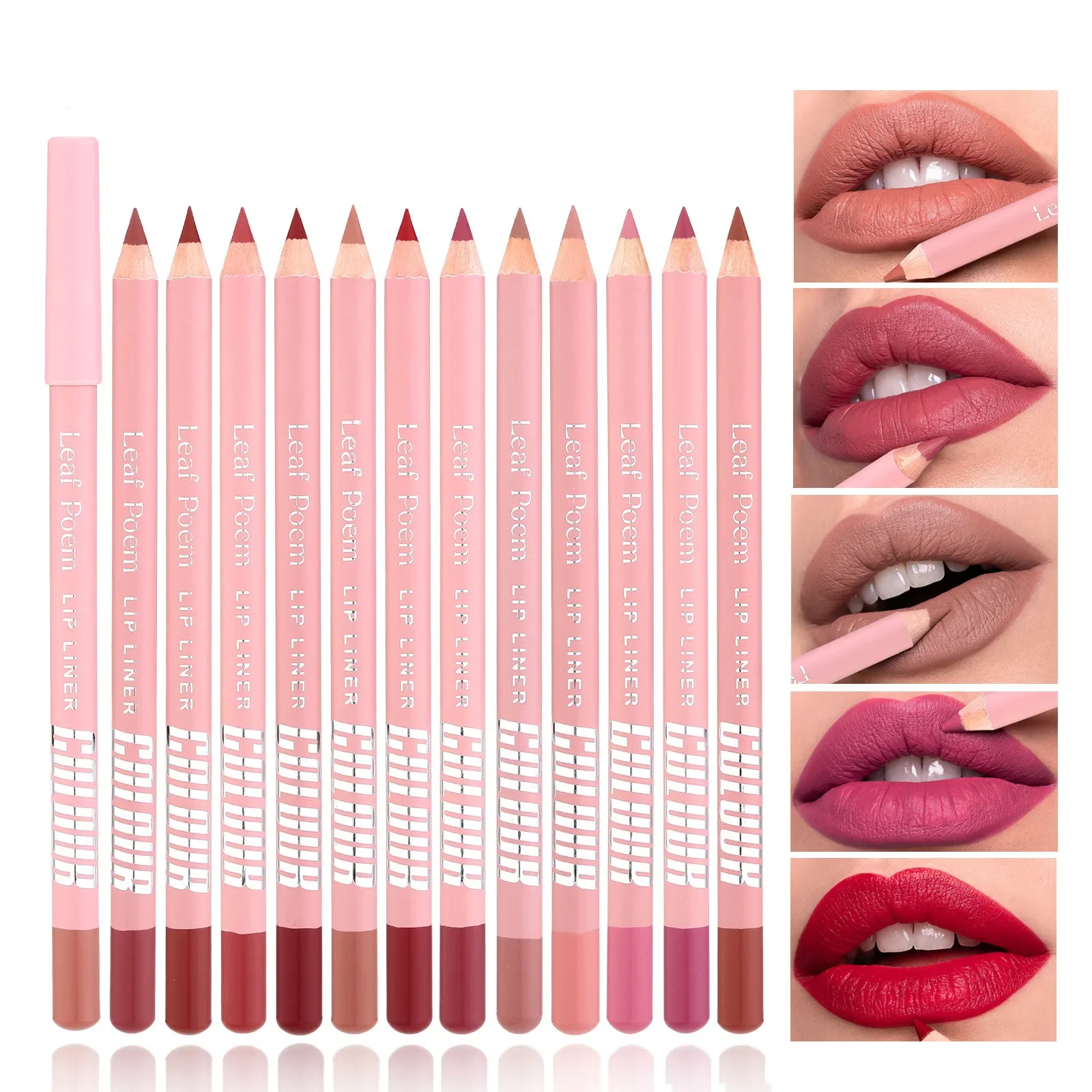 Lip Liner Pencil - Juego de lápiz labial, delineador de