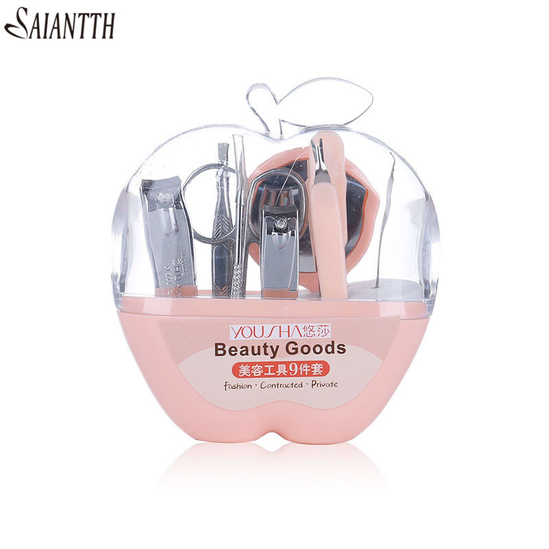 Beauty Makeup Tools Set - SAIANTTH-Juego de manicura para uñas, 9