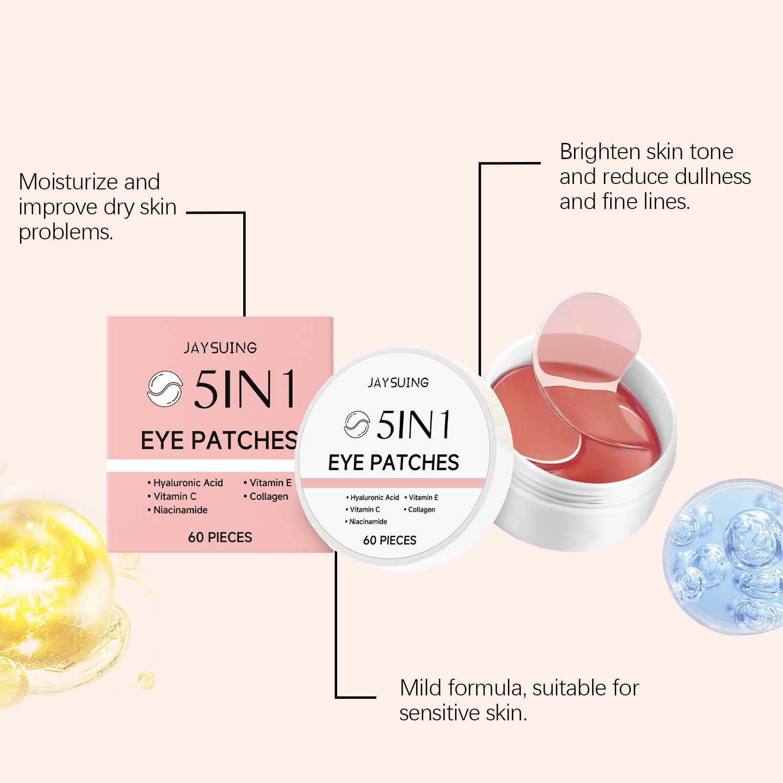 JAYSUING Parches para Ojos 5 e - Collagen Eye Patch reseña y precio