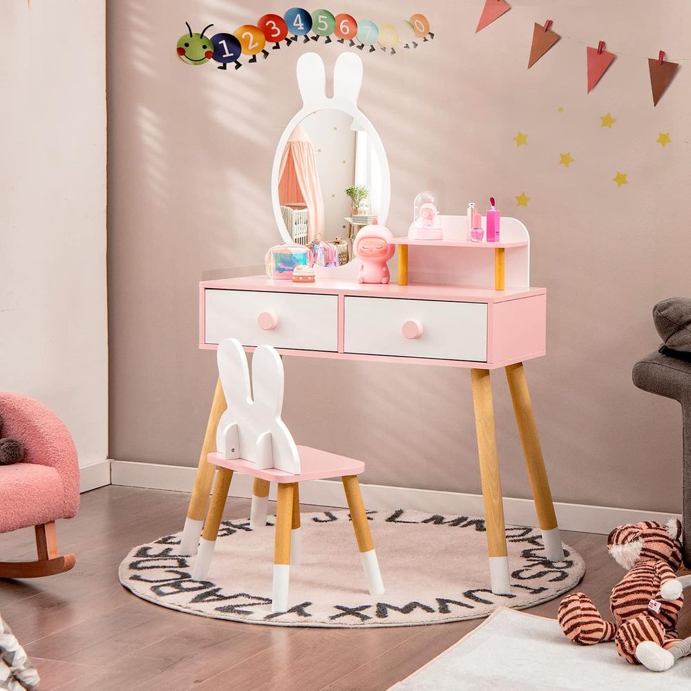 EY Kids Vanity, Juego de Mesa  - Beauty Makeup Chair reseña y precio