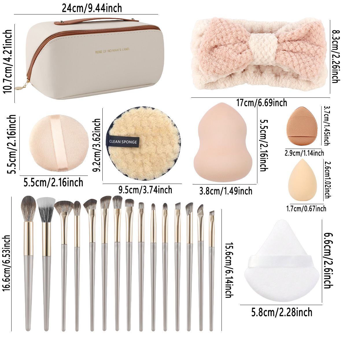 Bolso de Mano de Cuero con Set - Beauty Makeup Kit reseña y precio