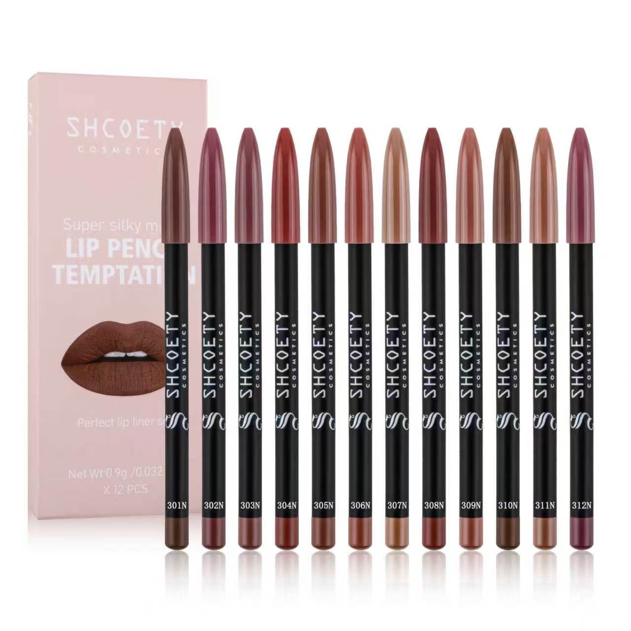 SHCOETY Juego de 12 lápices la - Lip Liner Pencil reseña y precio