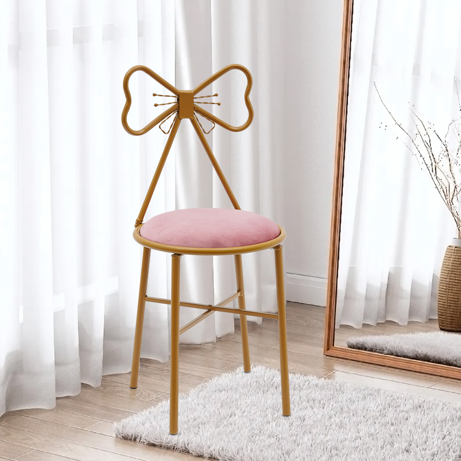 Silla de tocador con pajarita  - Beauty Makeup Chair reseña y precio