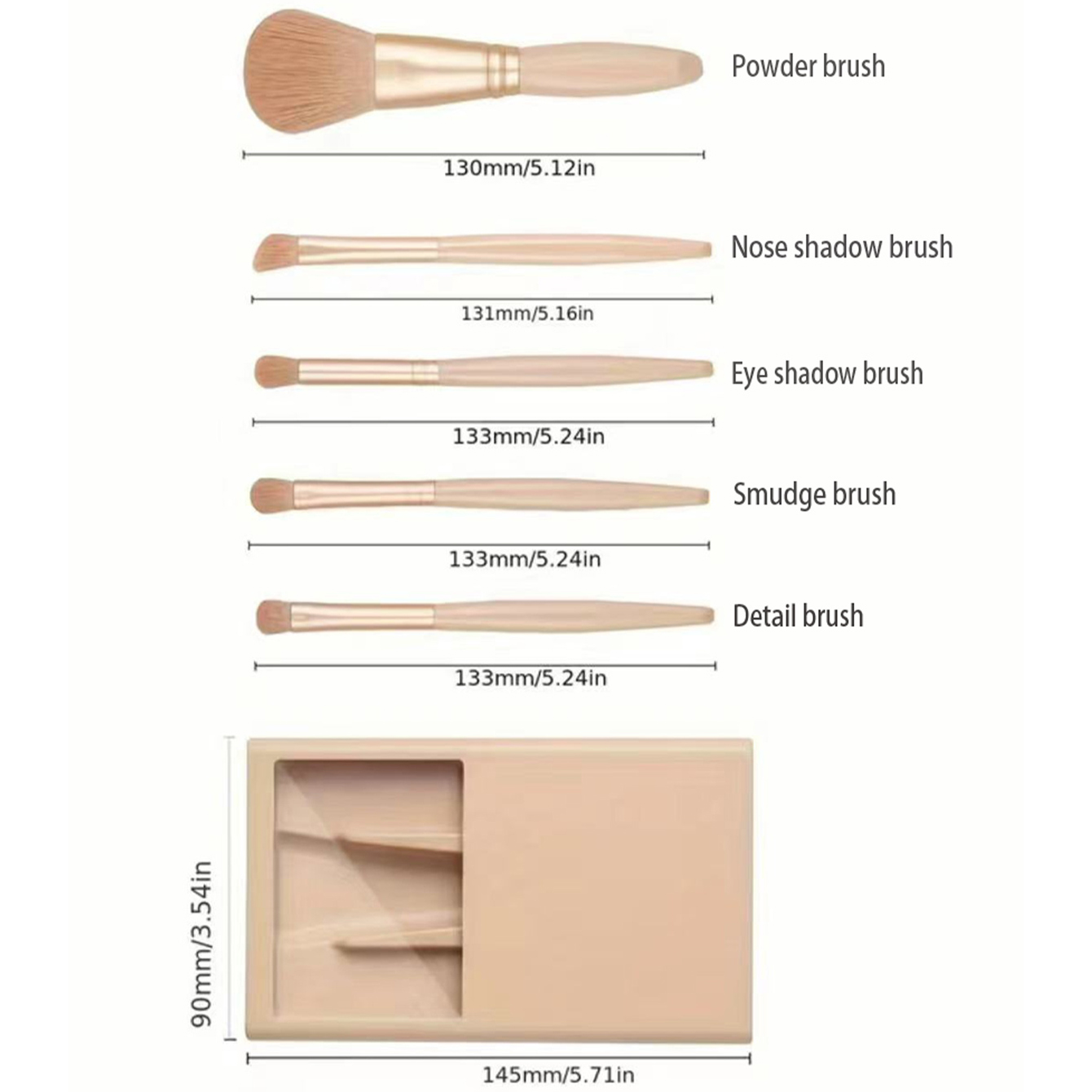 Kit de brochas cosméticas con  - Beauty Makeup Kit reseña y precio