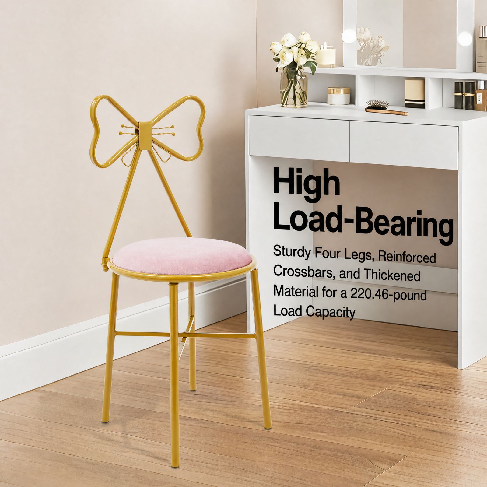Silla de tocador con respaldo  - Beauty Makeup Chair reseña y precio